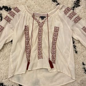 Long Sleeve Patterned Top